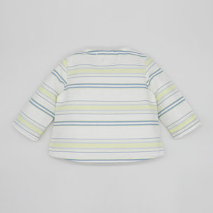 CAMISA RAYAS ANCHAS AZUL Y AMARILLO