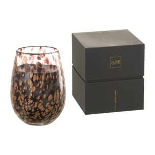 J-Line bougie parfumée Mia - noir/mix - verre - large - 120H