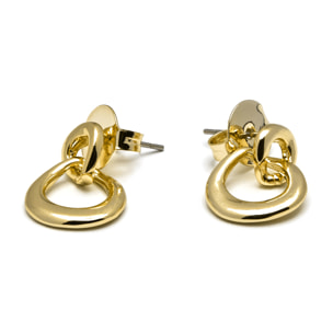 Pendientes acabados en oro amarillo de 18K