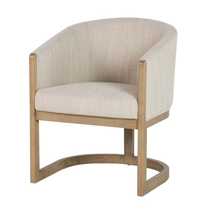Butaca Madera Fresno Beige 62x64x78 Cm