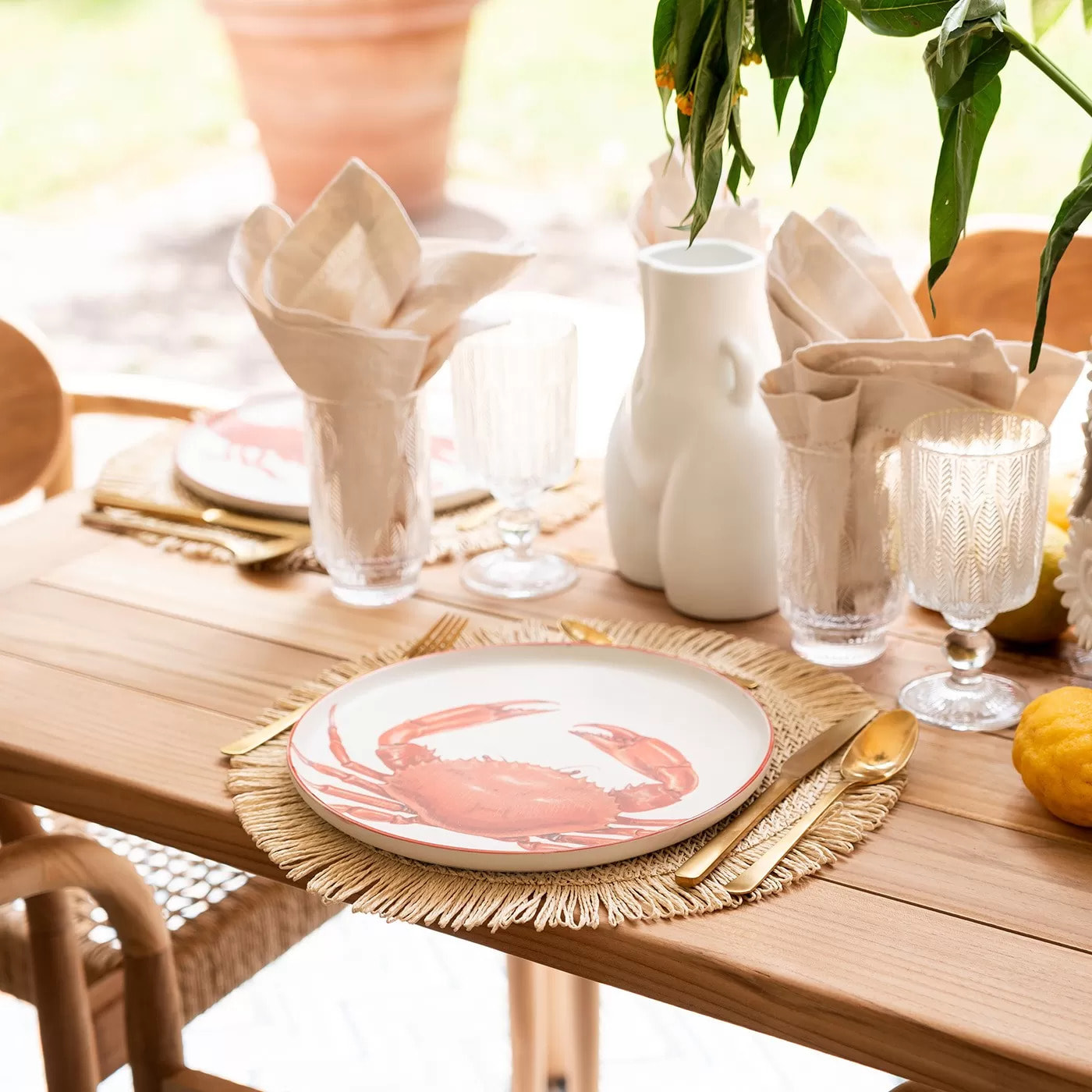 Assiettes crustacés 27cm set de 8 Kare Design