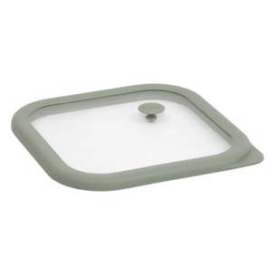 Boîte de conservation Siliglass carré 2L gris