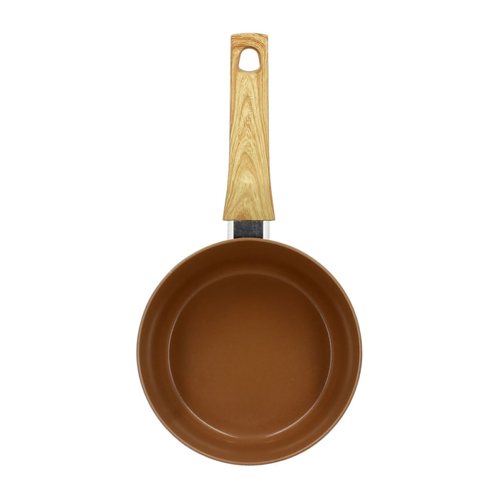 Casserole 18cm avec revêtement céramique noisette - tous feux COLORAMA