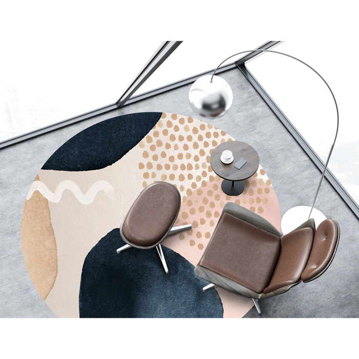 Alfombra de vinilo CERAMIKO, Katerina, diseño moderno [Diam] 180 cm