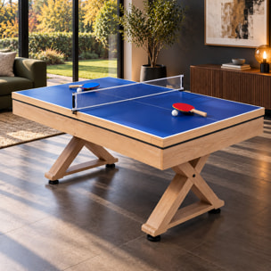 Table multi-jeux ping-pong et billard en bois ARIZONA