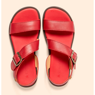Sandalias N5887 SOFT NAPPA ROSSO/ ARENISCA color Rosso