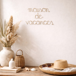 Mot fil de laiton 'MAISON DE VACANCES' - Doré