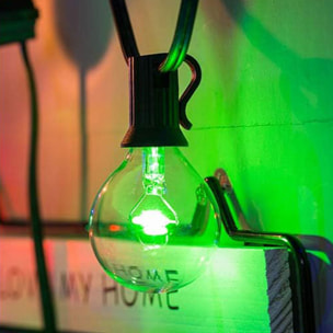 Set de luces led multicolores de panel solar y batería recargable incluida