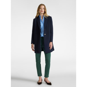 Elena Mirò - Cappotto in tessuto scuba - Blu