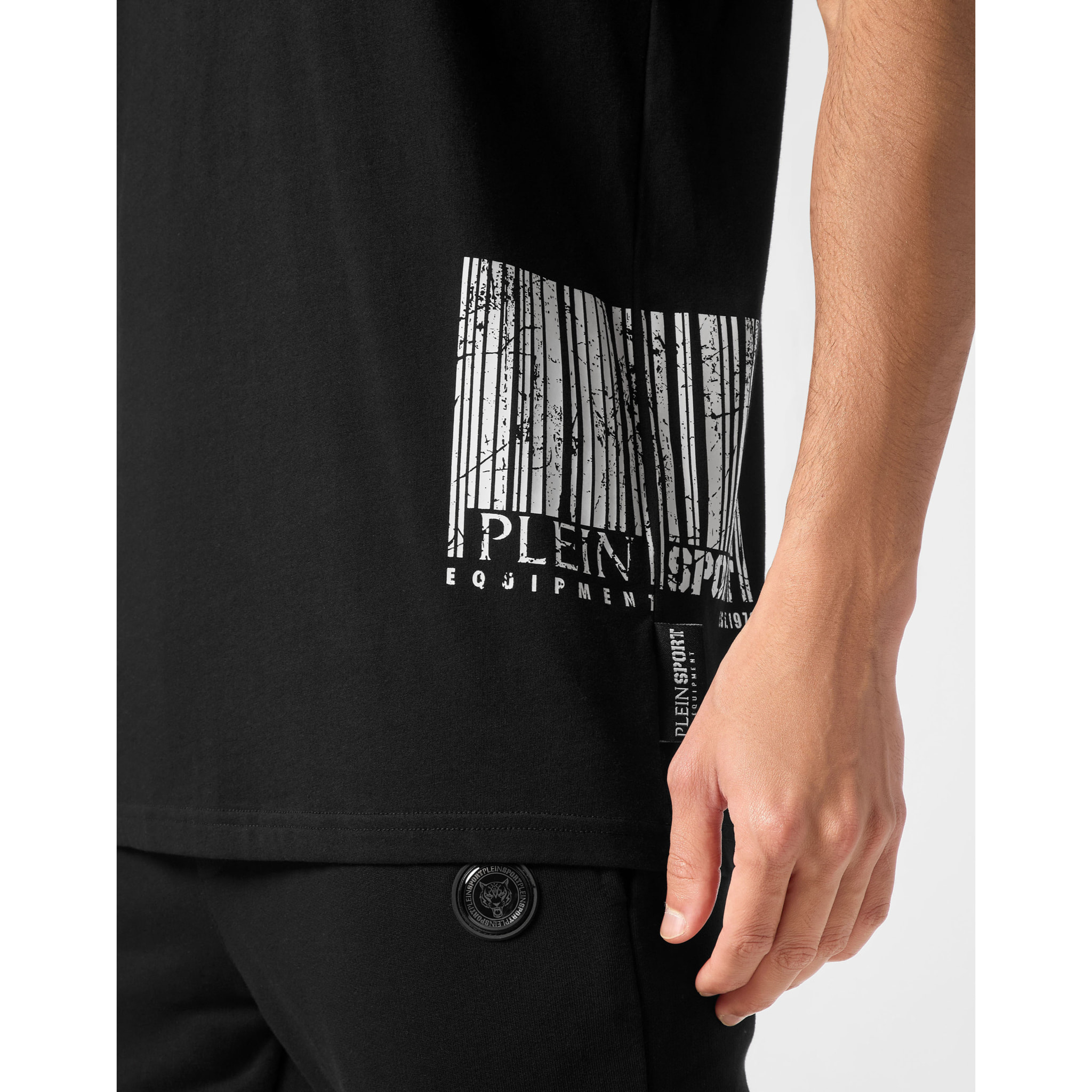 PLEIN SPORT Camiseta Cuello Redondo BARCODE