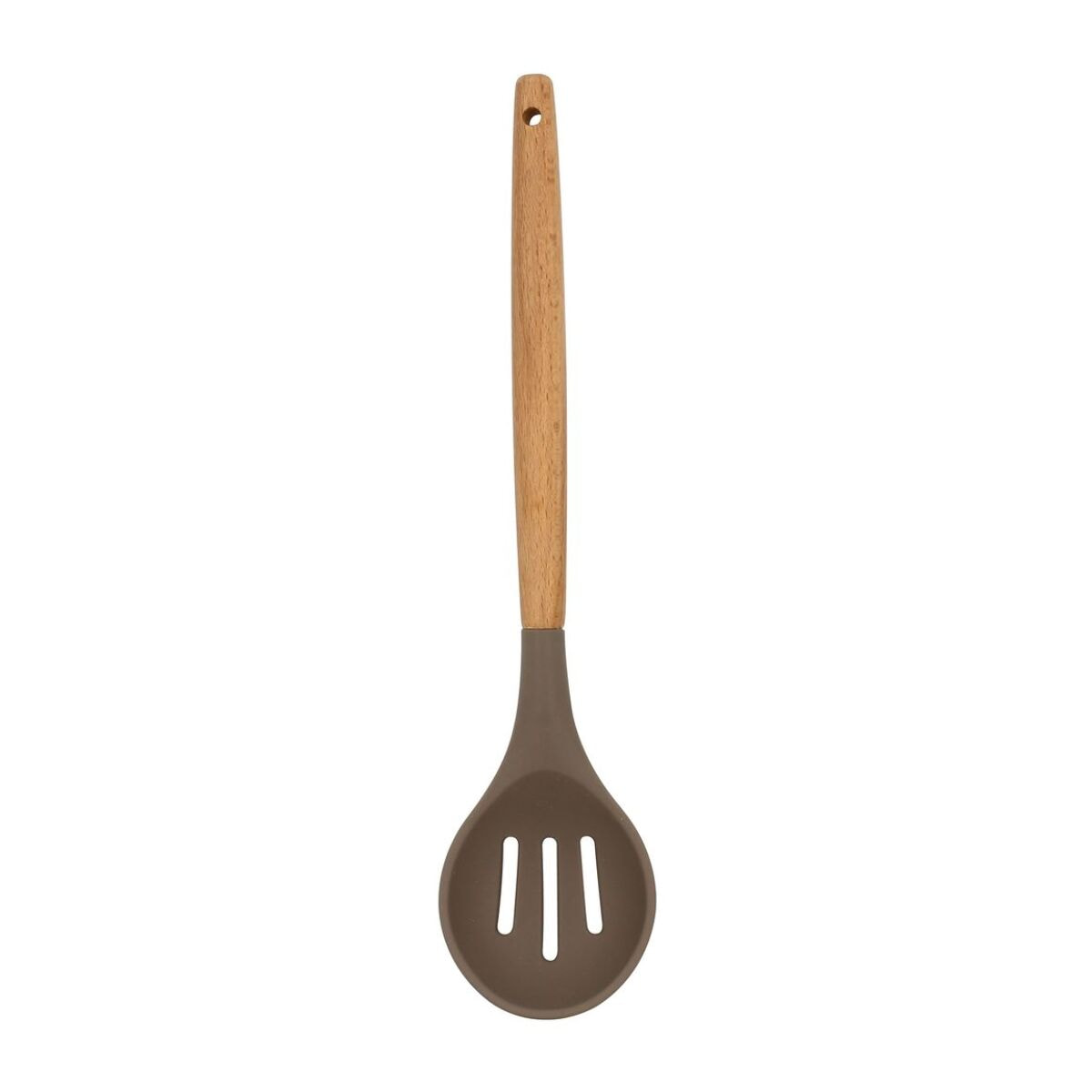 Cuillère ajourée en silicone et manche en bois  ELIOTT