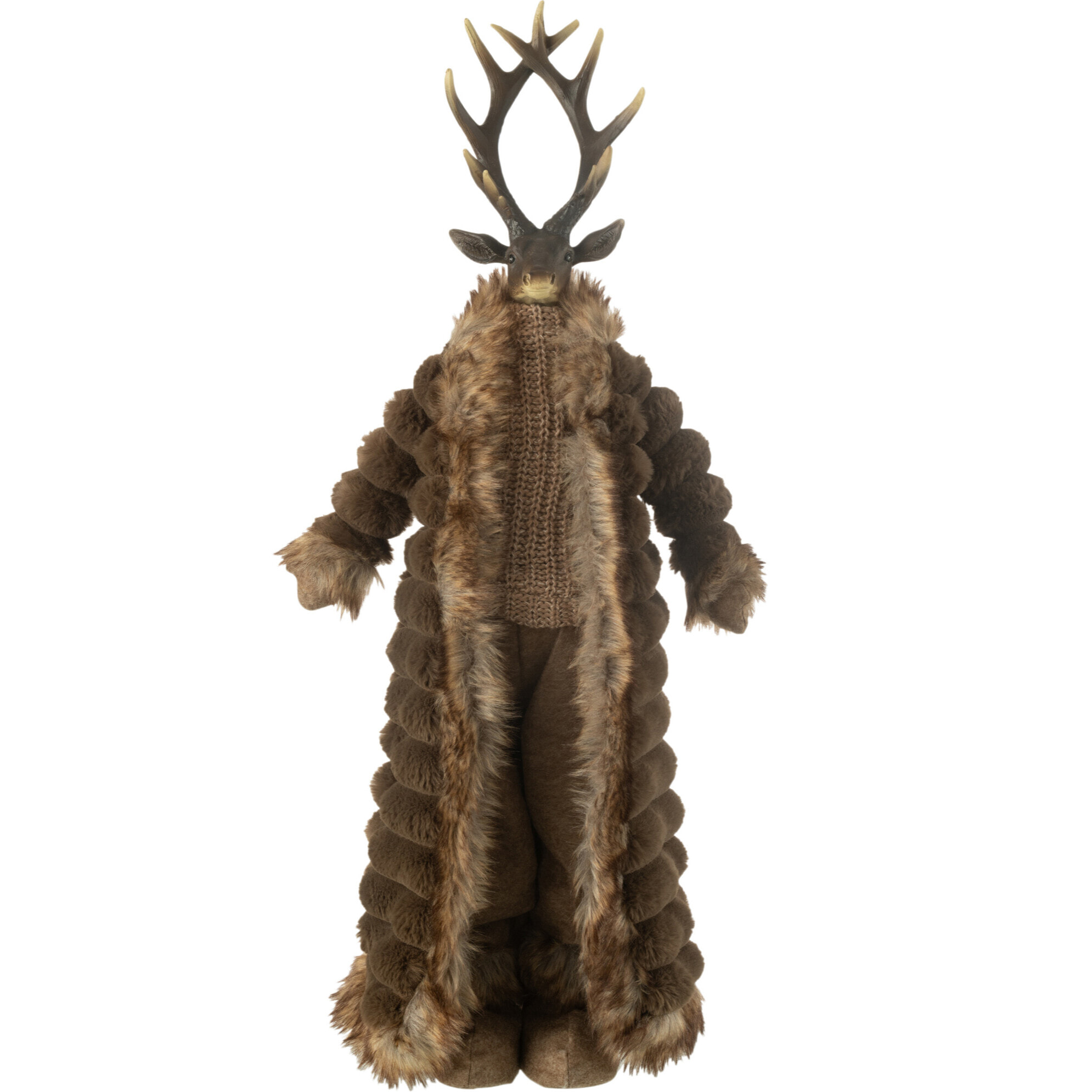 J-Line figurine Cerf Debout Veste - polyrésine/textile - brun - small