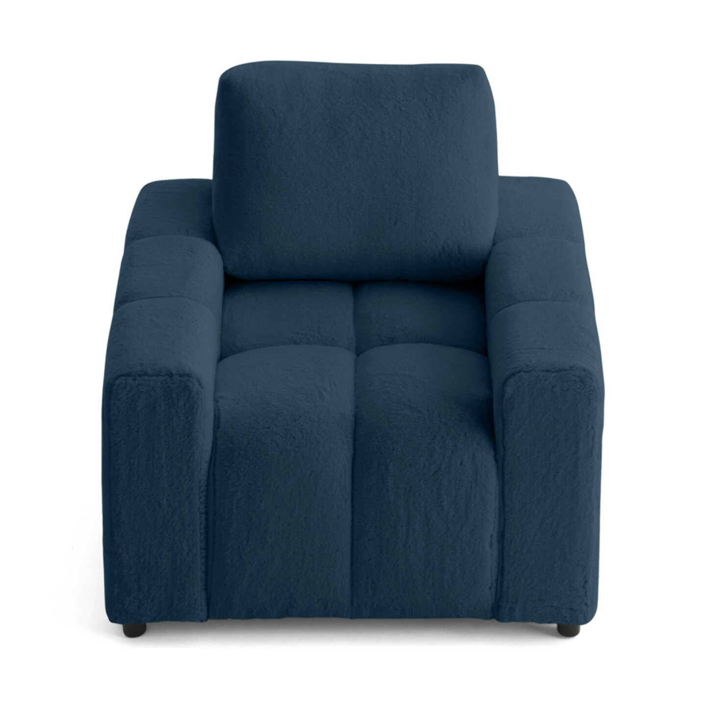 Crocus - fauteuil en fausse fourrure - Bleu