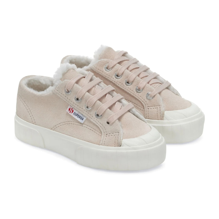 Sneakers Superga Bambino/A Rosa 2630 KIDS STRIPE SUEDE FUR