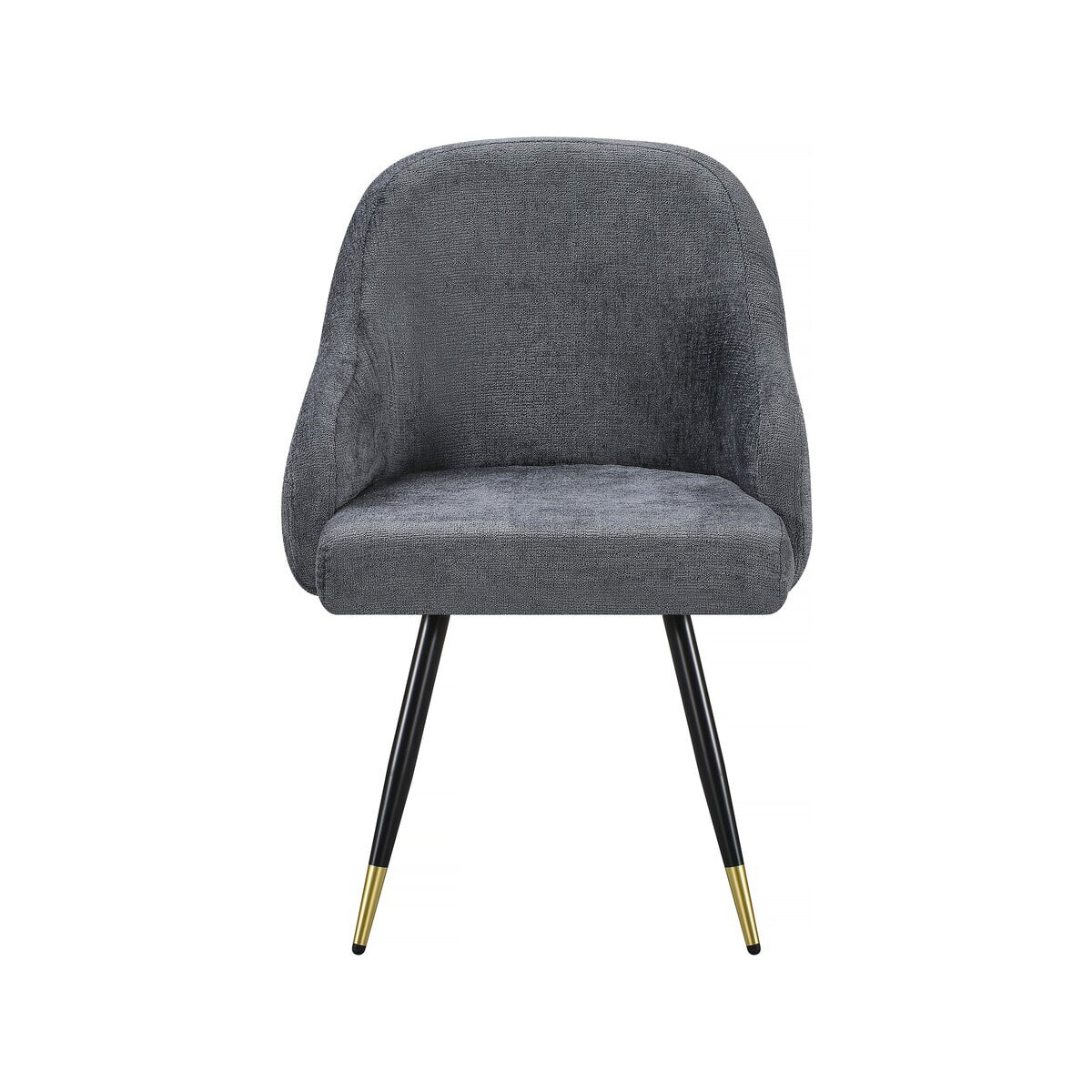 Lot de 2 chaises en tissu "Harmony" - 54 x 57 x 90 cm - Gris