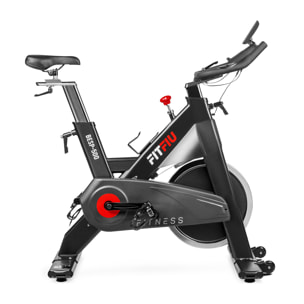 Bicicleta indoor FITFIU disco inercia 24kg, pulsometro y regulable