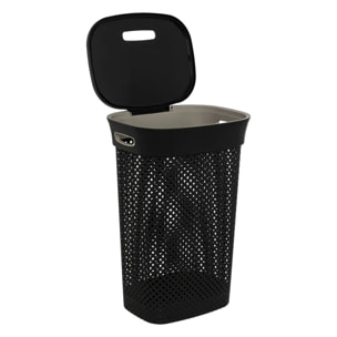 Panier à linge "Purl" 60L Noir