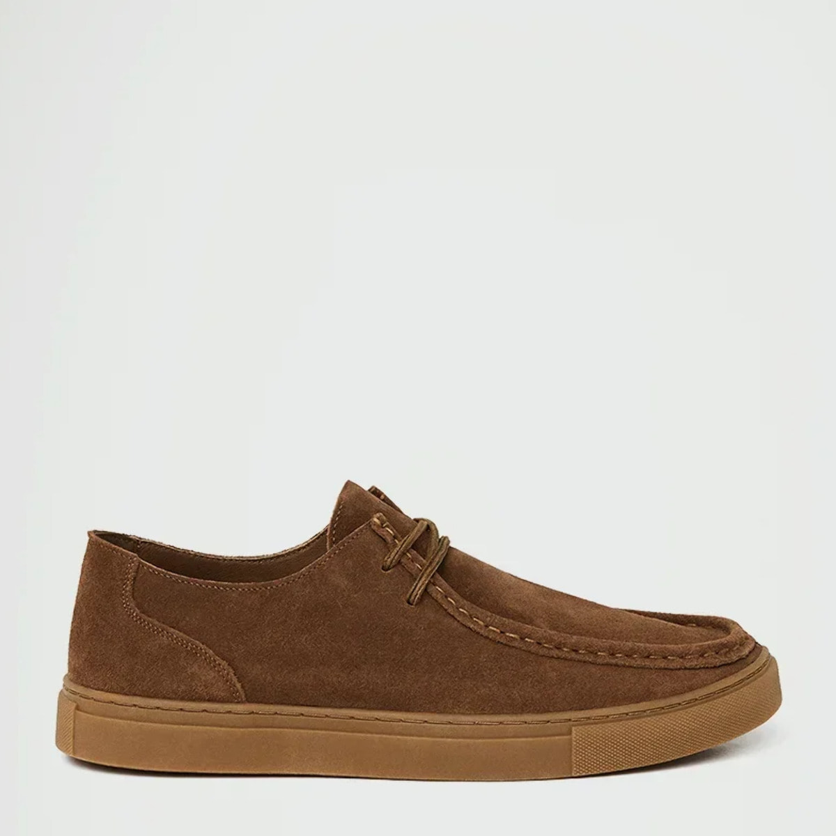 Zapato wallaby Marlon marrón de serraje con logo Polo Club