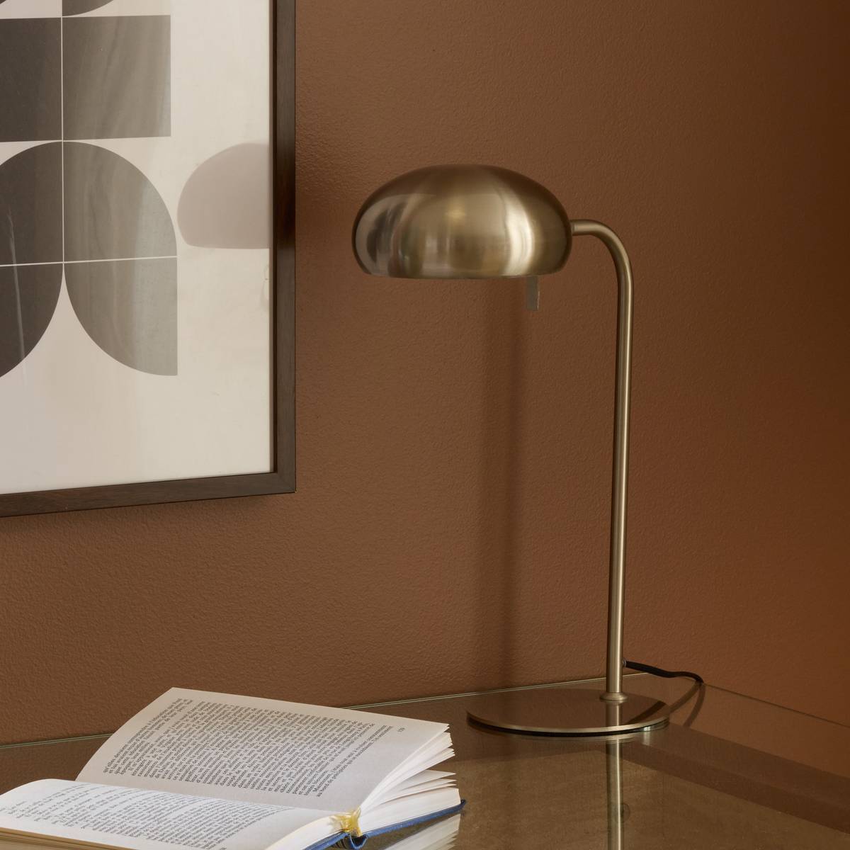 Lampe Maona arc H.38cm argent