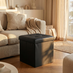 Pouf contenitore in PVC - NERO