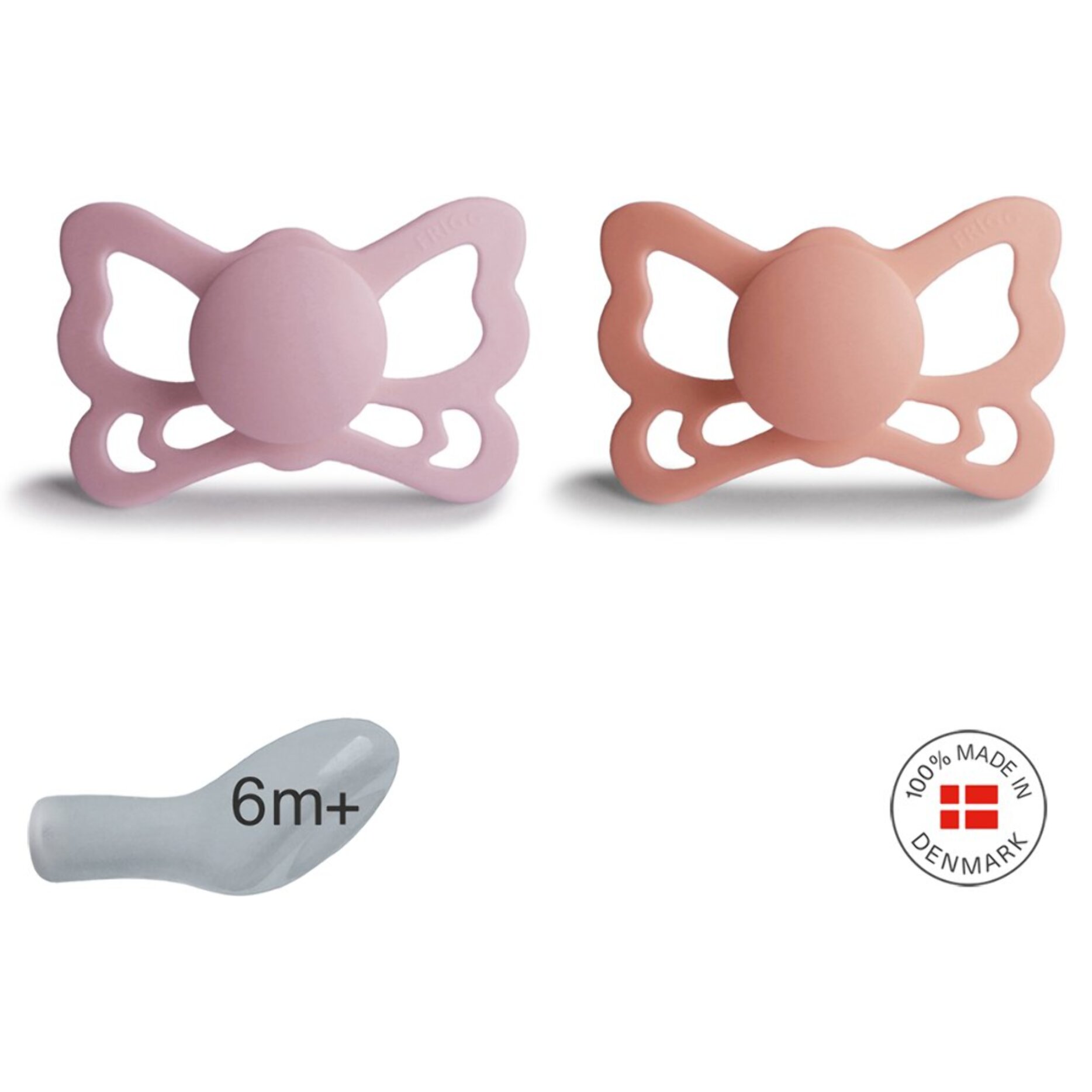 Frigg Pack 2 Chupetes Anat. Silicona Butterfly