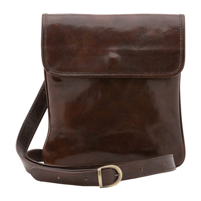 Borsa a tracolla  da uomo In Vera pelle Made in Italy 25x23x4 cm