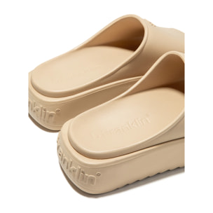 Sandalias Mujer Estilo Pala Sonax Slide Beige D.Franklin