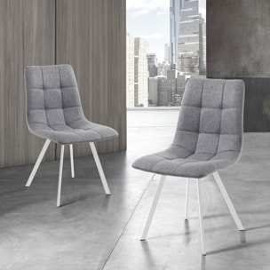 Oresteluchetta Set 4 Sedie imbottita JANE GREY WHITE