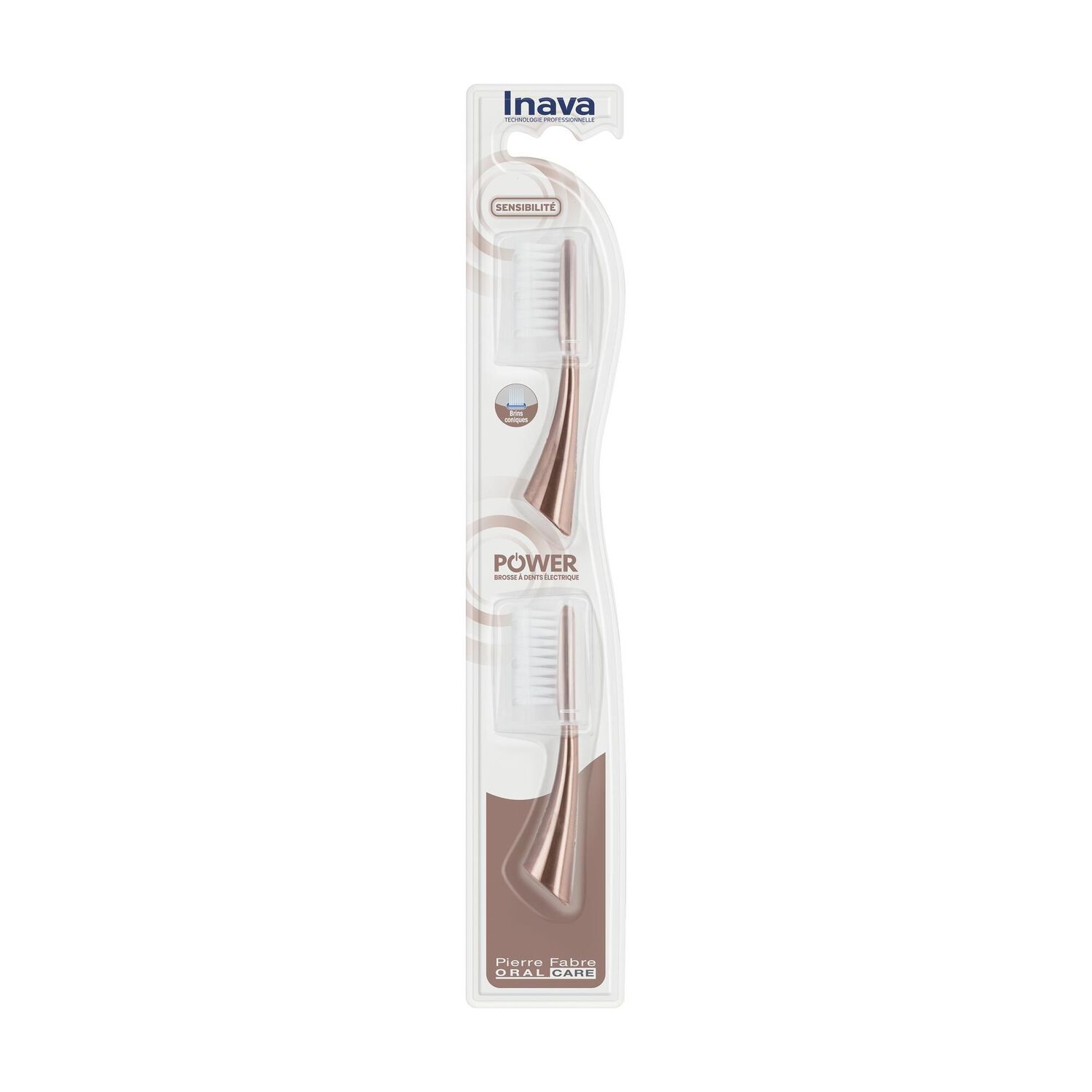 Inava Power - Recharge Brosse à Dents Électrique Sensibilité x 2