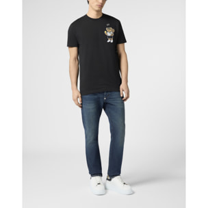 PHILIPP PLEIN Round Neck T-Shirt Teddy Tennis Patch
