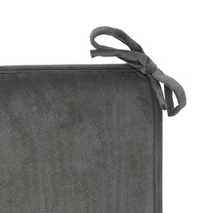 Galette de chaise Lilou gris foncé 38x38cm