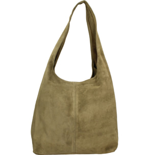 Borsa a mano da donna Made in Italy - Modello Valeria Chic - 100% pelle - 40.0 x 35.0 x 15.0 cm