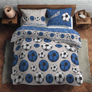 Parure copripiumino calcio blu