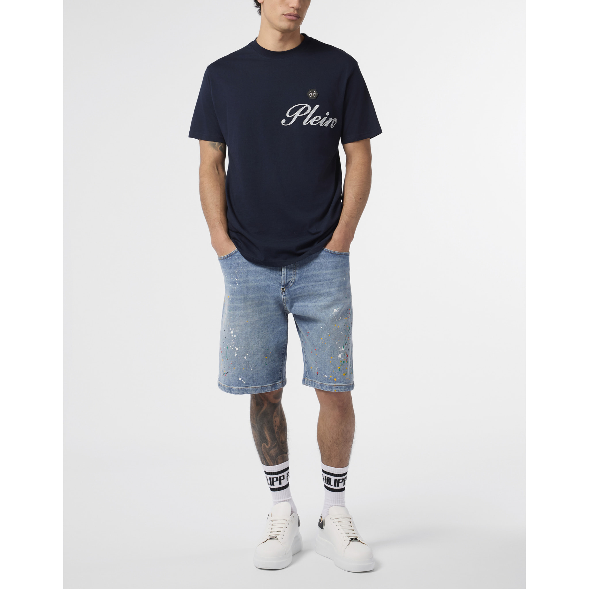 PHILIPP PLEIN Round Neck T-Shirt Signature