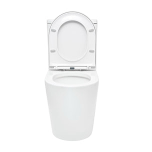 Fusion WC à poser complet sans bride en céramique avec abattant SoftClose, rinçage Vortex, blanc (SATFUS031RTORVP)