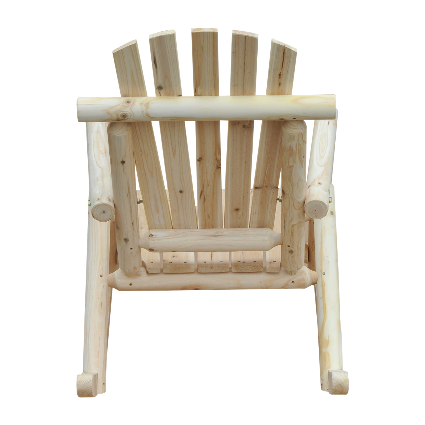Fauteuil de jardin Adirondack à bascule rocking chair style néo-rétro assise dossier ergonomique bois naturel de pin