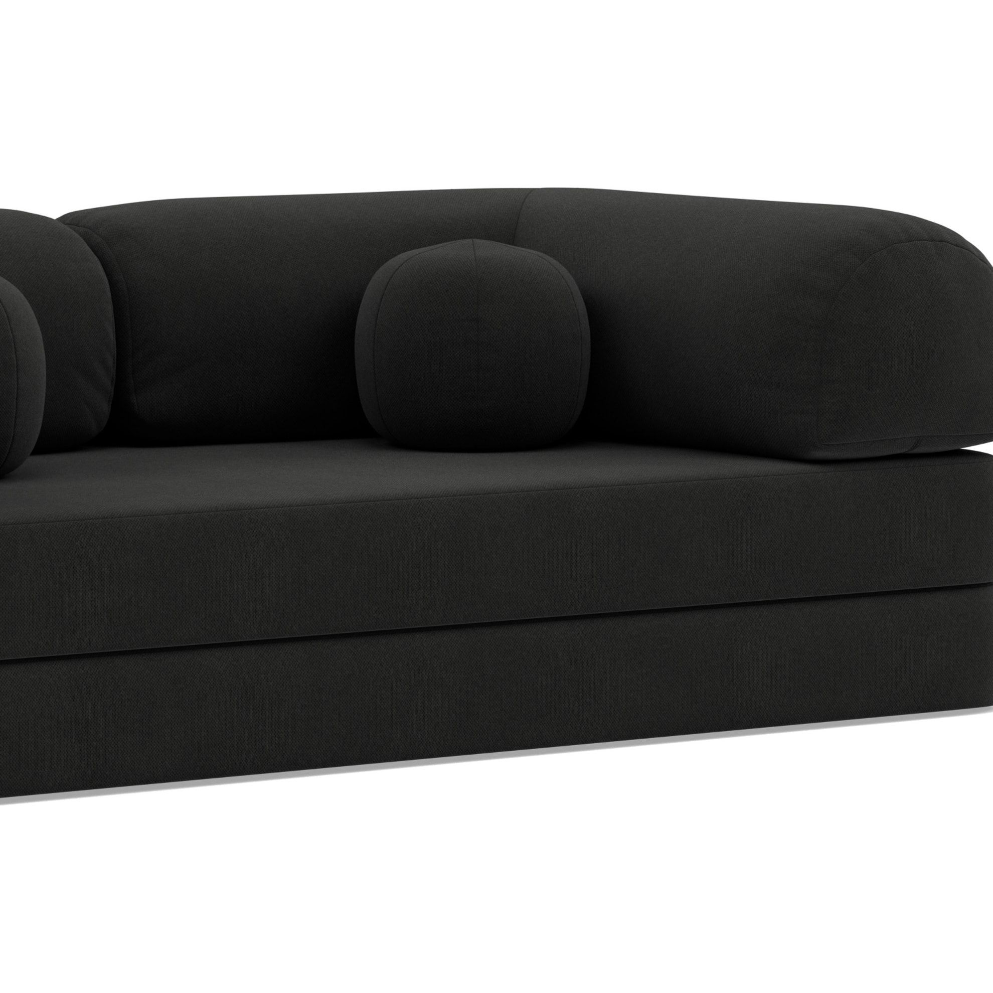 Nebula - Canapé 3 places convertible en velours texturé - Gris
