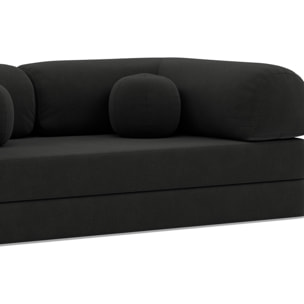 Nebula - Canapé 3 places convertible en velours texturé - Gris
