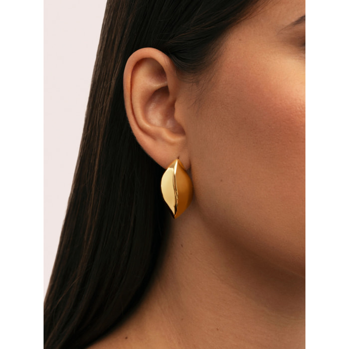 Pendientes Cacao Acero Baño Oro