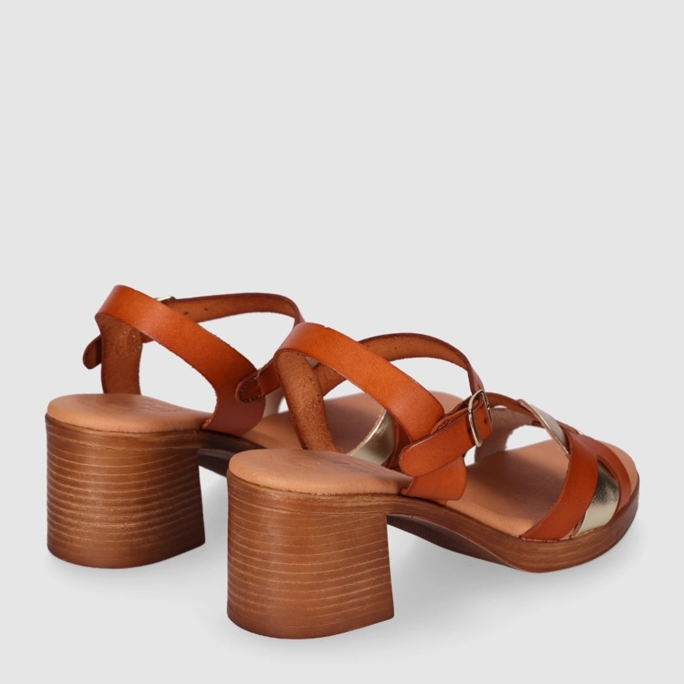 Sandalias de Piel - Multi-Cuero - Tacón: 5 cm