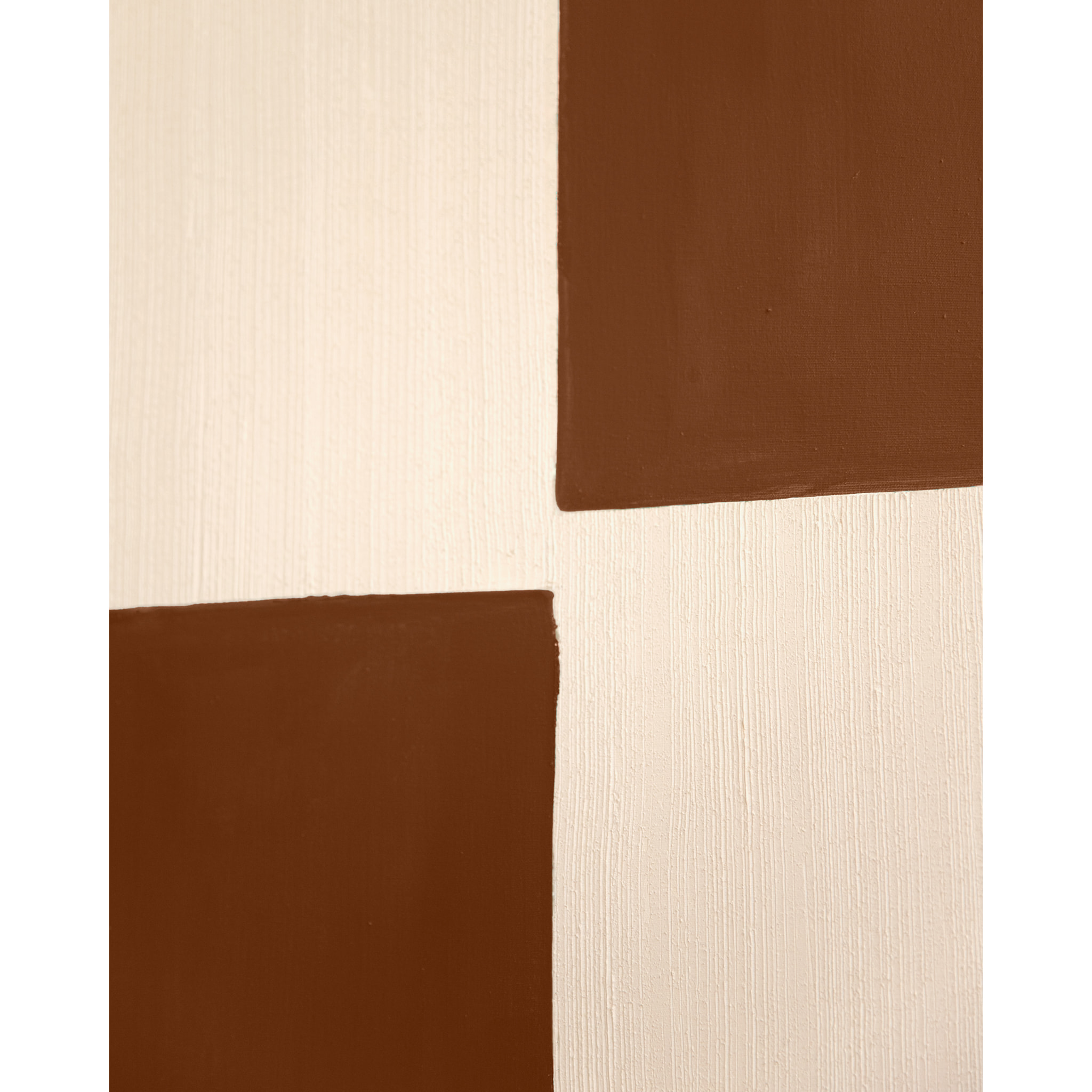 Tableau tuiles et blanc décoratif sur coton avec cadre en bois peint à la main à la peinture à l'huile en différentes tailles