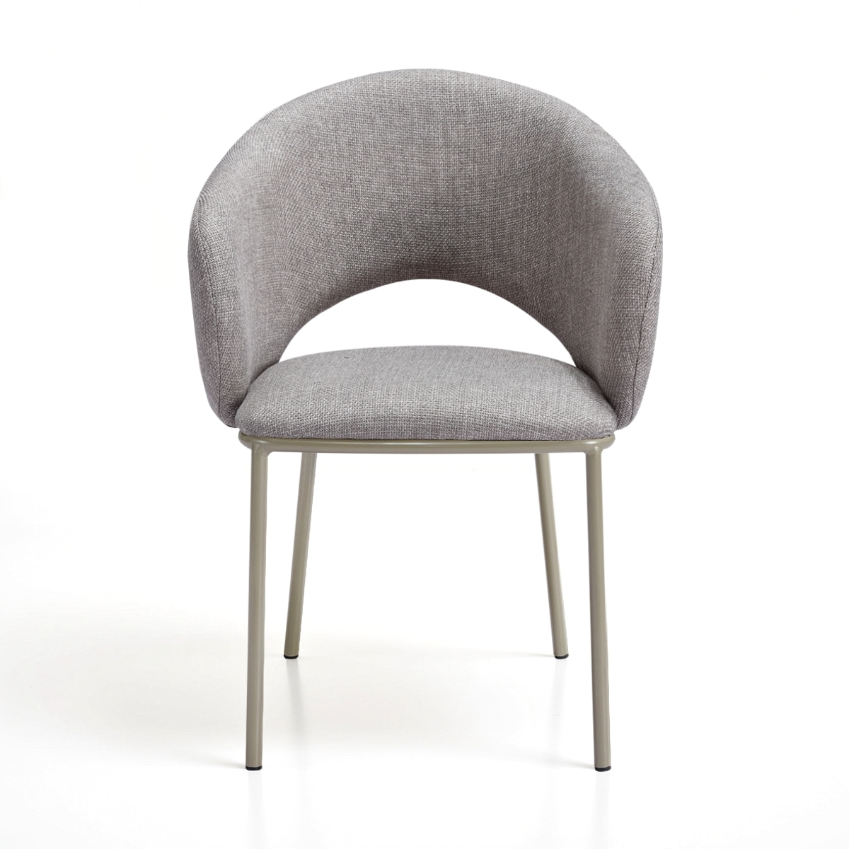 Lot de 2 chaises de salle à manger Tomasucci JADE', en tissu, gris, platine, 57 × 54 × 80 cm