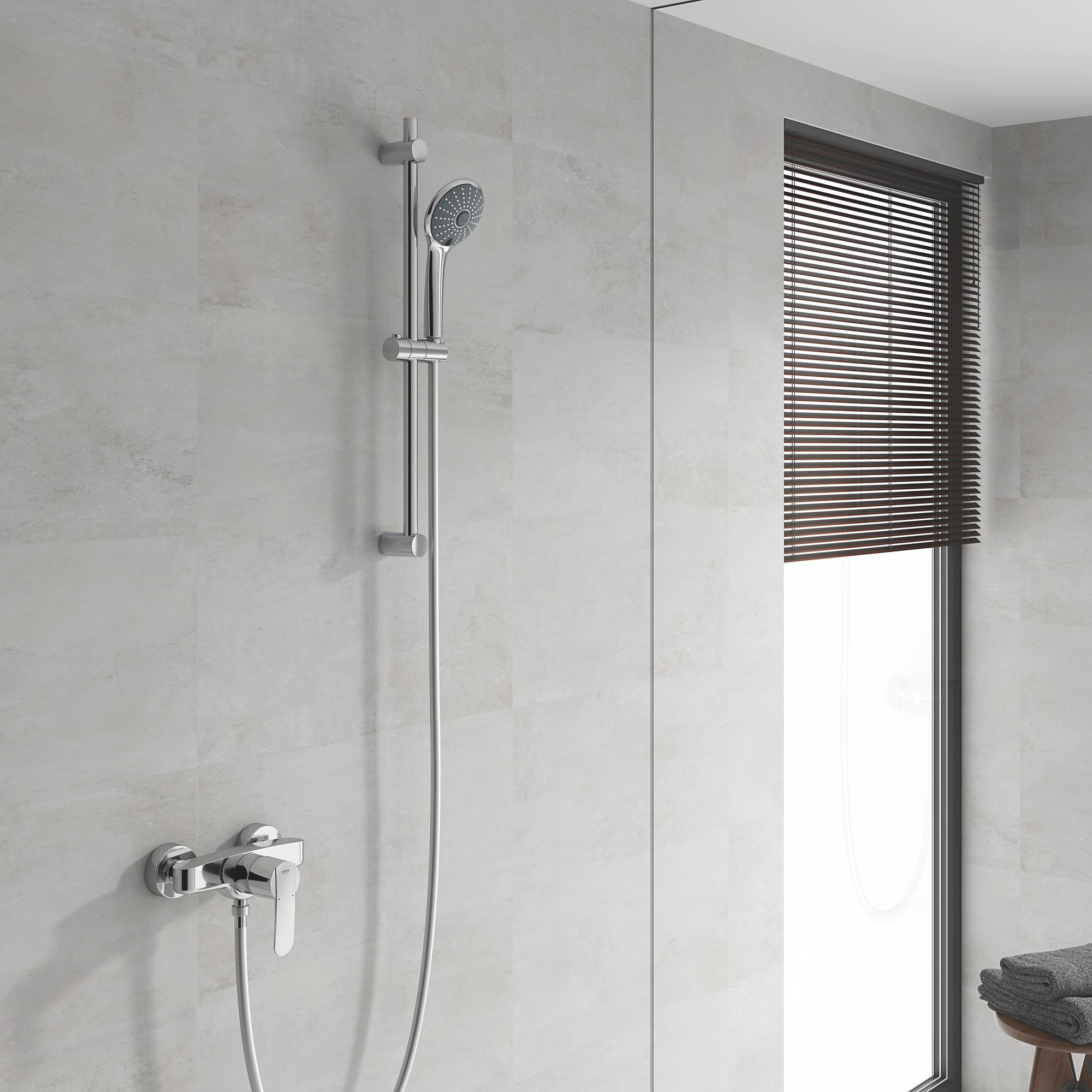 GROHE Vitalio Joy 110 Massage Ensemble de douche 3 jets avec barre Chromé