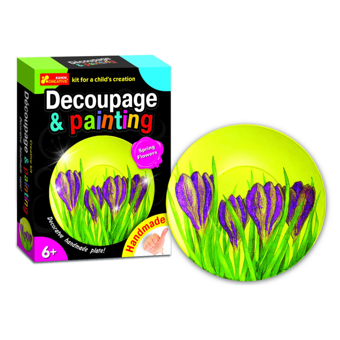 PLATO CON FLORES DE PRIMAVERA