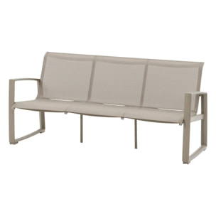 Salon de jardin "Boreane" Noisette & café 5 places en aluminium texaline et polyester