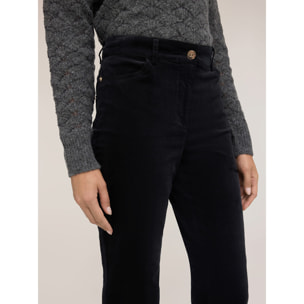 Motivi - Pantaloni flare in velluto a coste - Nero
