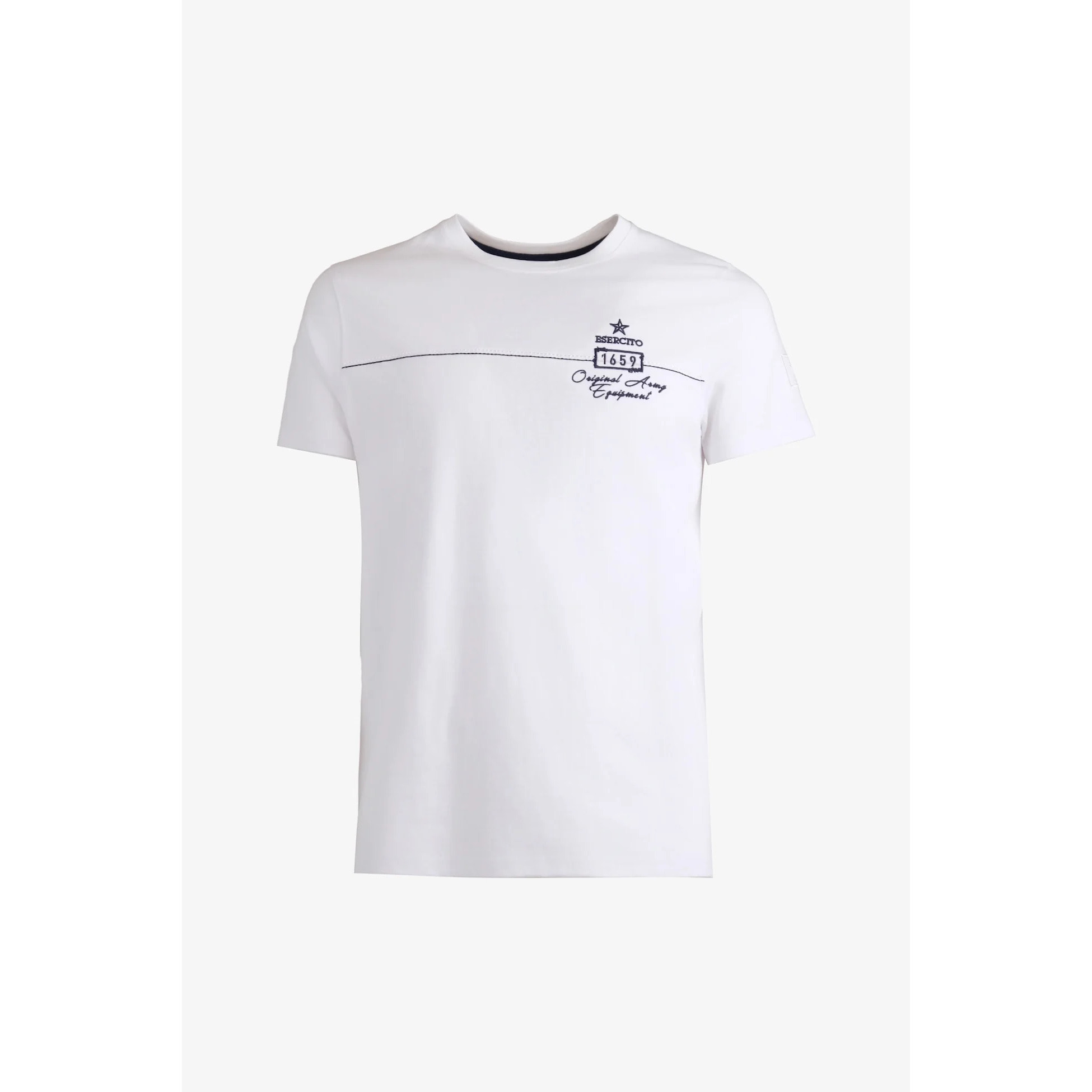 T-shirt Esercito bianca in cotone uomo