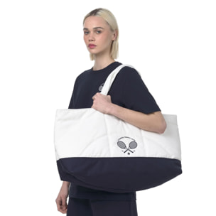 Borse Superga Uomo Donna Bianco Tennis Match Padded Tote Bag