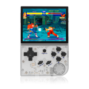 Console emulatore multipiattaforma RG35XX. Schermo IPS da 3,5"; Quad Core 384 MHz, 16 GB. Sistema operativo Linux. +5.000 giochi.
