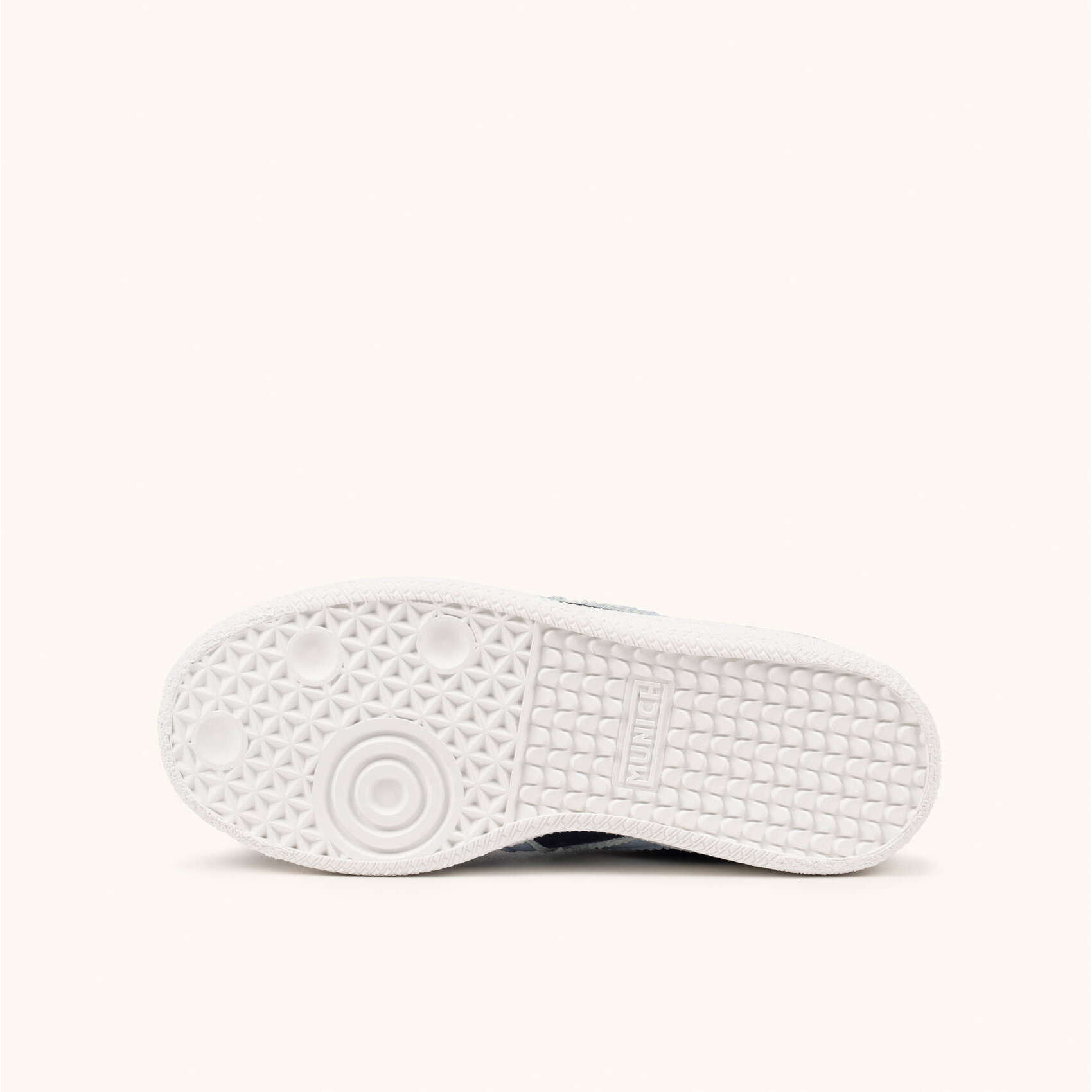 Zapatilla Clásica Infantil en Serraje Azul Marino y Celeste - MUNICH MINI BARRU 20